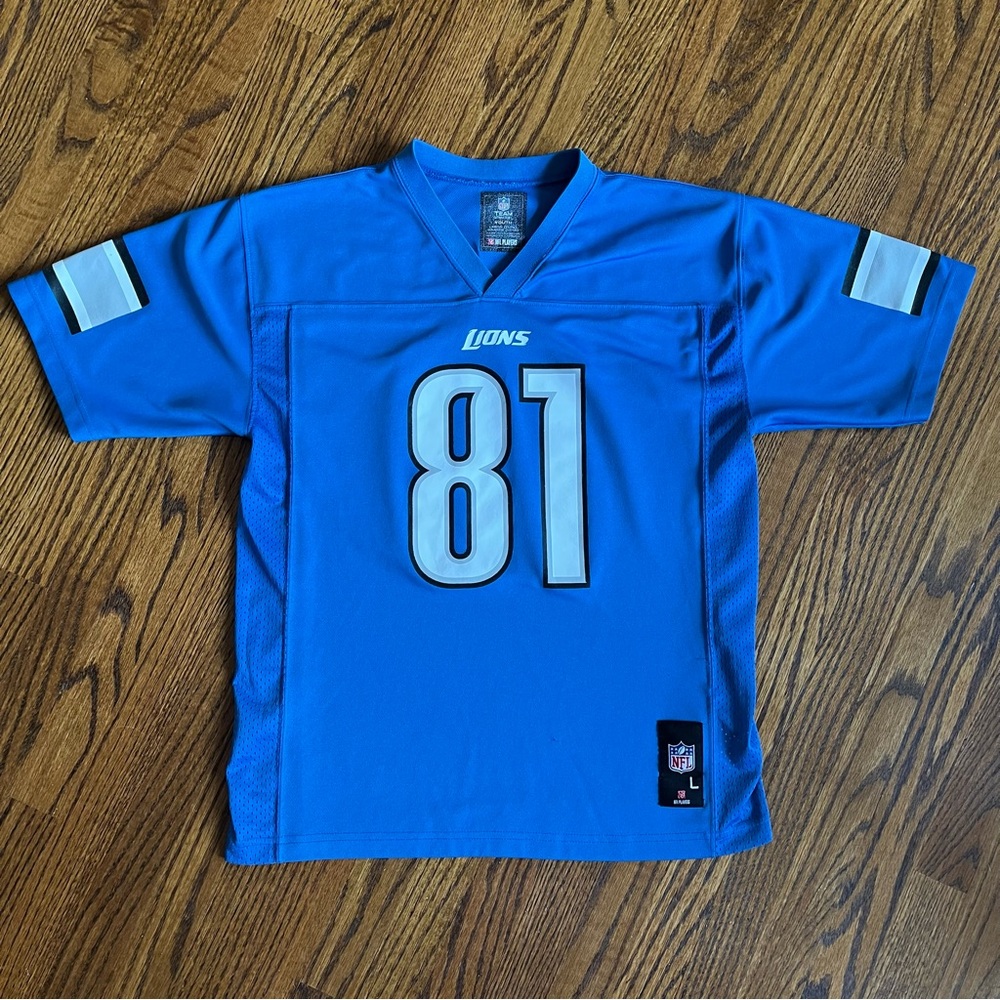 NFL Detroit Lions #81 Calvin Johnson Youth Large Jersey